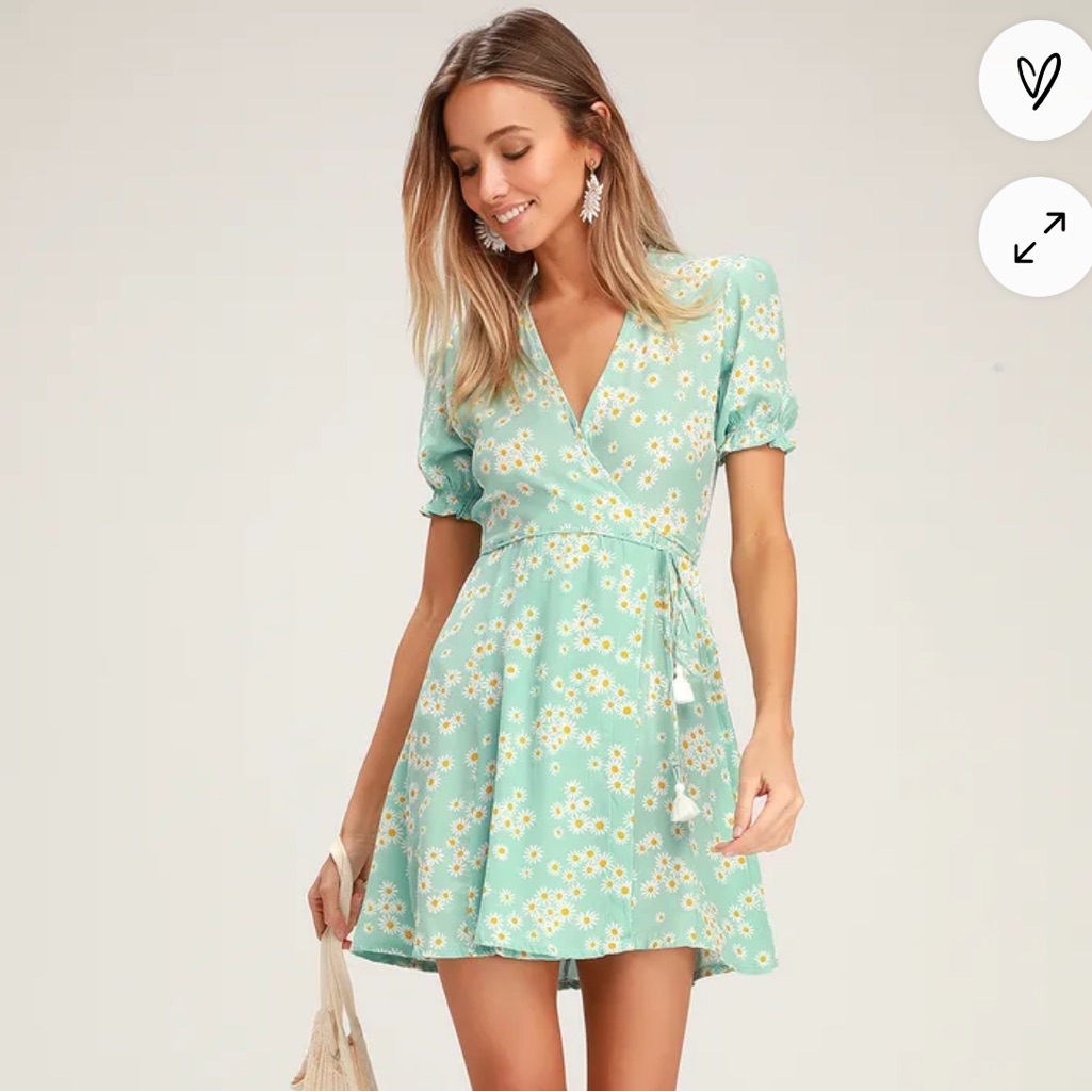 Faithfull The Brand Mira Daisy Print Wrap Dress
